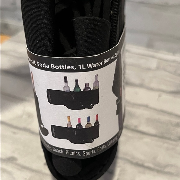 Black Drink Carrier The Stubby Strip vino neoprene - Picture 4 of 8